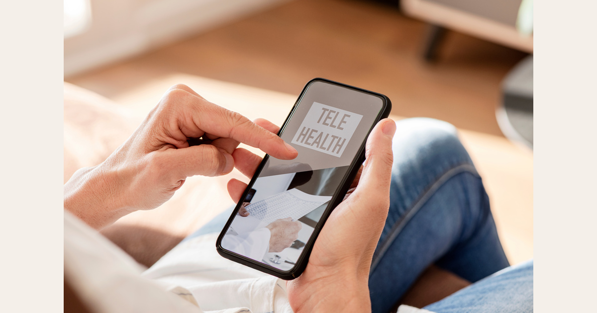 Person joining a secure online therapy session from home