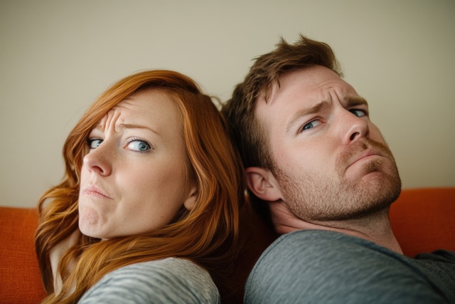 Couple sitting together while working on communication, trust, and relationship connection